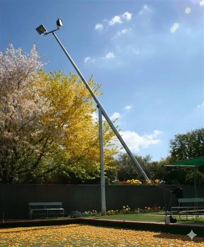 Tiang Lampu Berengsel Tengah